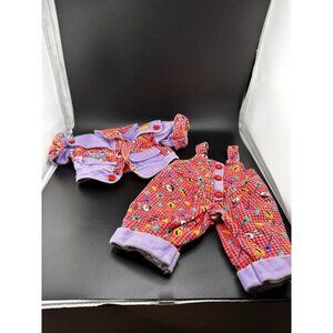 Vtg Cabbage Patch Kids Doll Designer Line Transitional VHTF Red‎ Purple 2 Pieces